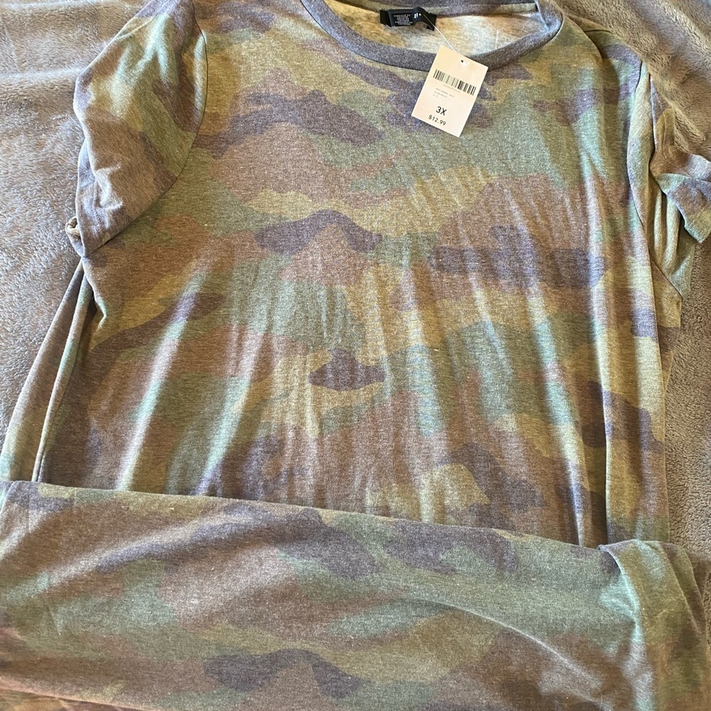 Forever 21 camo tshirt dress